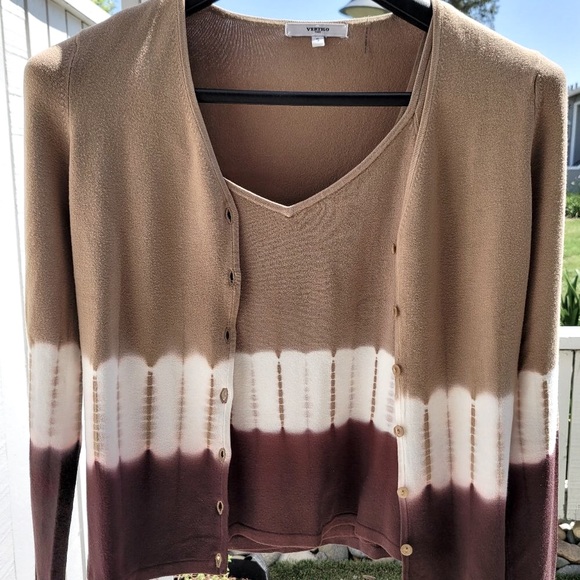 Vertigo Paris | 2pc Sweater Set | Women's S like new Business Casual Tan Brown - Picture 10 of 16